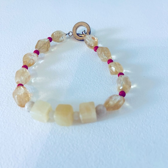 NEW, Free People, Agate citrine beaded bracelet - Picture 2 of 7